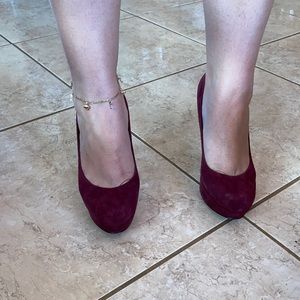 Burgundy Baker Pumps